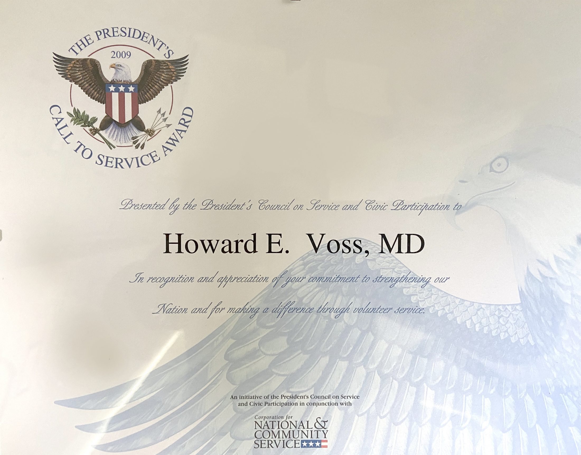 In Memoriam Howard E. Voss, MD - Volunteers in Medicine